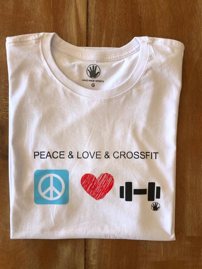 Camiseta Corrida De Rua Algodão Running Peace Love Run
